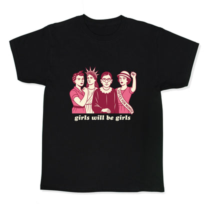 Girls Will Be Girls Fourth of July Kids Tee