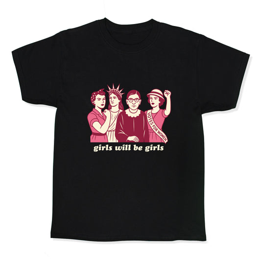 Girls Will Be Girls Fourth of July Kids Tee