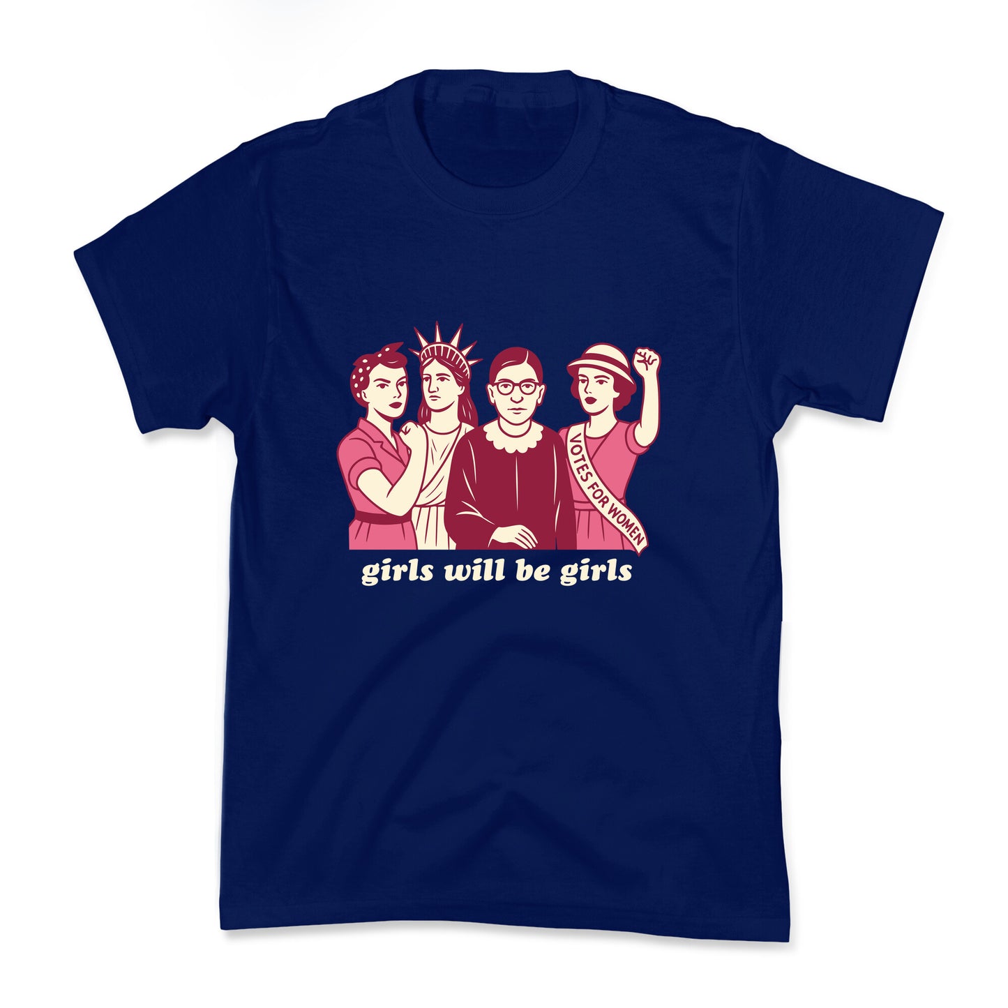 Girls Will Be Girls Fourth of July Kids Tee