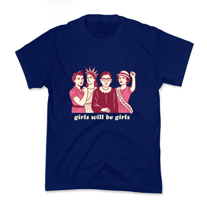 Girls Will Be Girls Fourth of July Kids Tee
