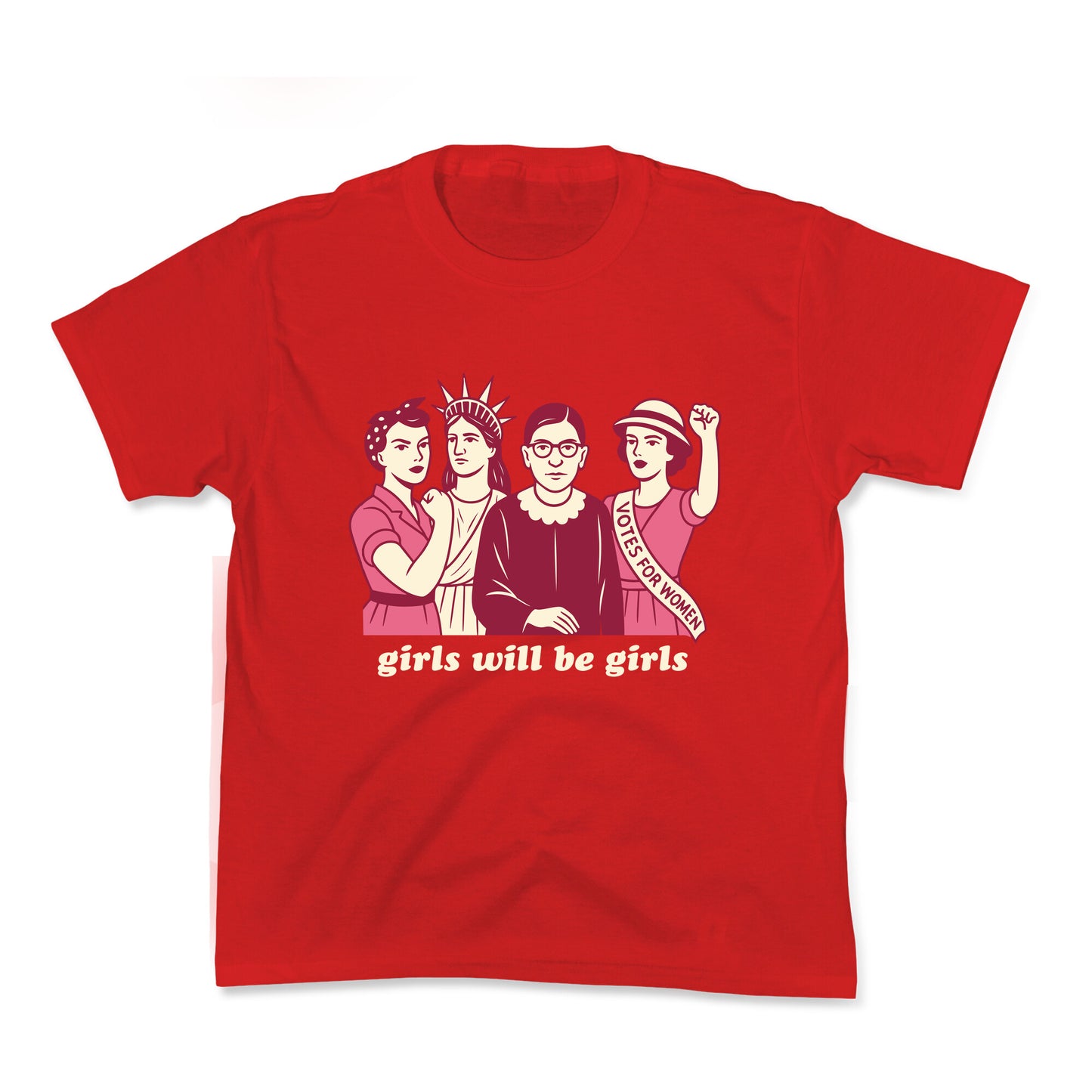 Girls Will Be Girls Fourth of July Kids Tee