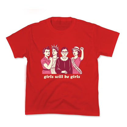 Girls Will Be Girls Fourth of July Kids Tee