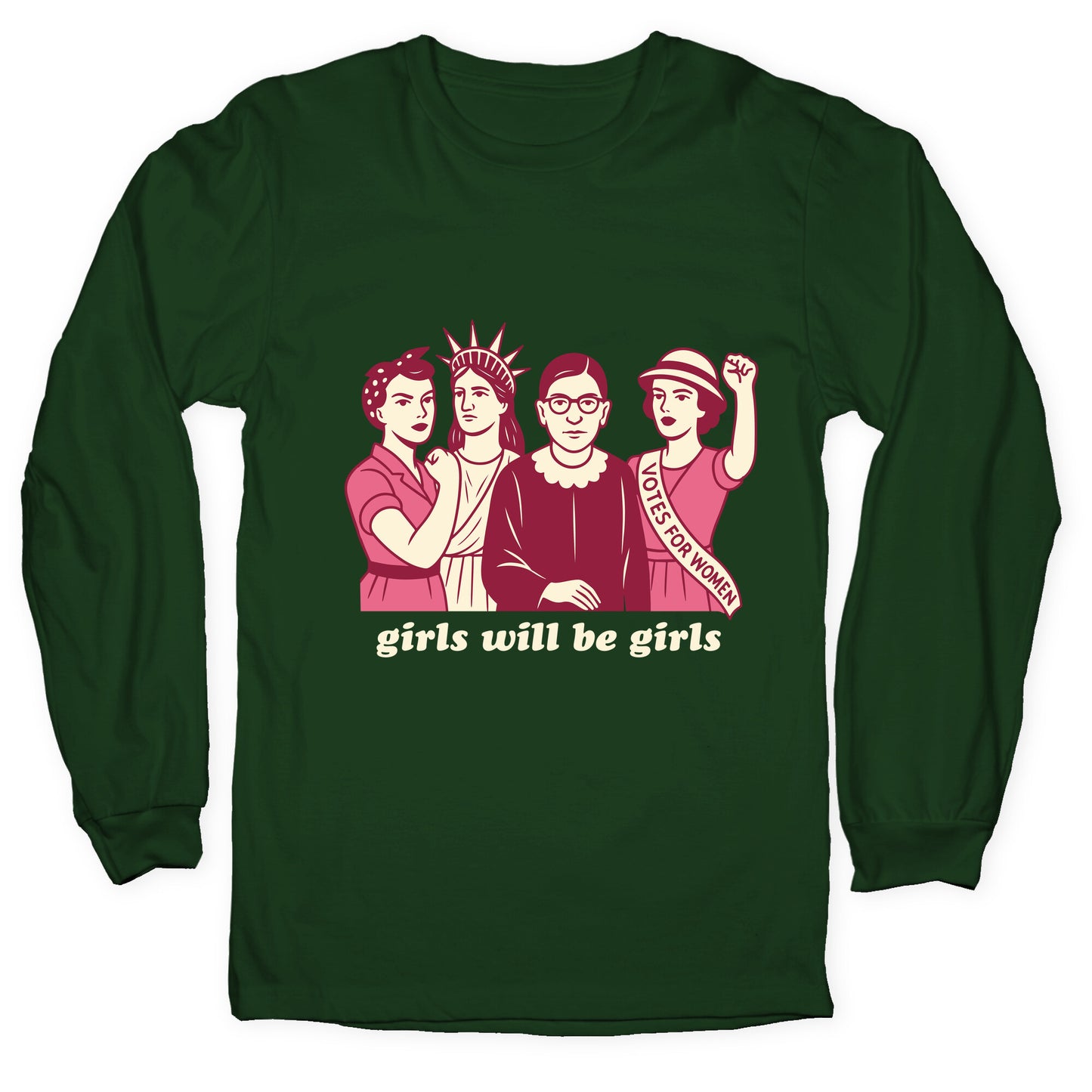 Girls Will Be Girls Fourth of July Longsleeve Tee