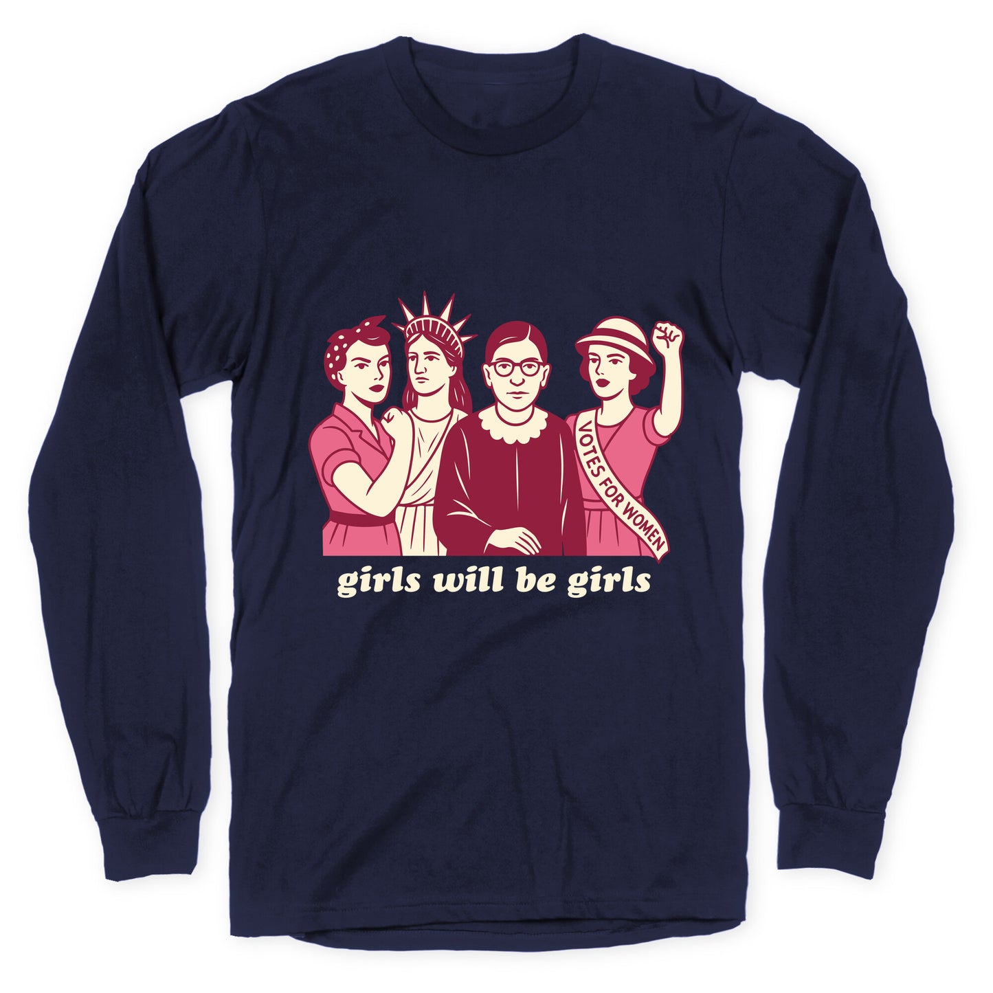 Girls Will Be Girls Fourth of July Longsleeve Tee