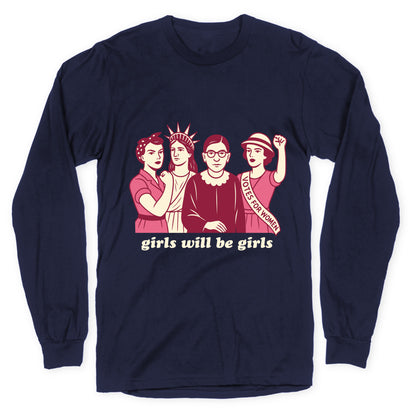 Girls Will Be Girls Fourth of July Longsleeve Tee