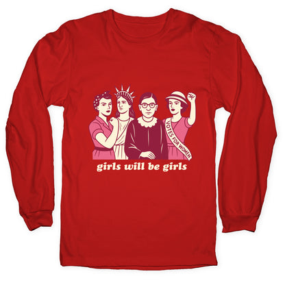 Girls Will Be Girls Fourth of July Longsleeve Tee