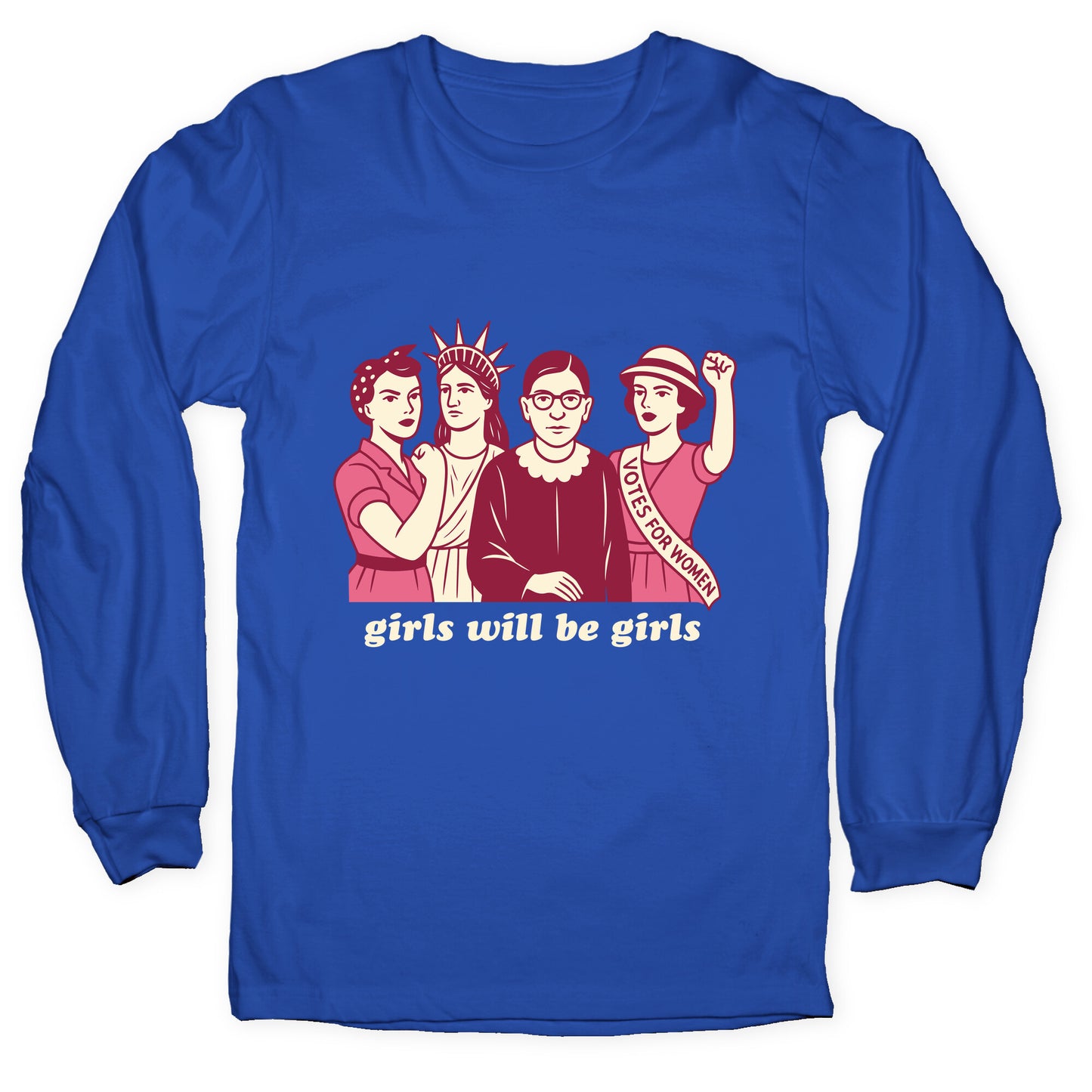 Girls Will Be Girls Fourth of July Longsleeve Tee