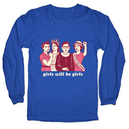 Girls Will Be Girls Fourth of July Longsleeve Tee