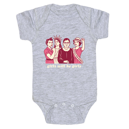 Girls Will Be Girls Fourth of July Baby One-Piece