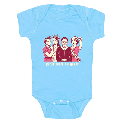 Girls Will Be Girls Fourth of July Baby One-Piece