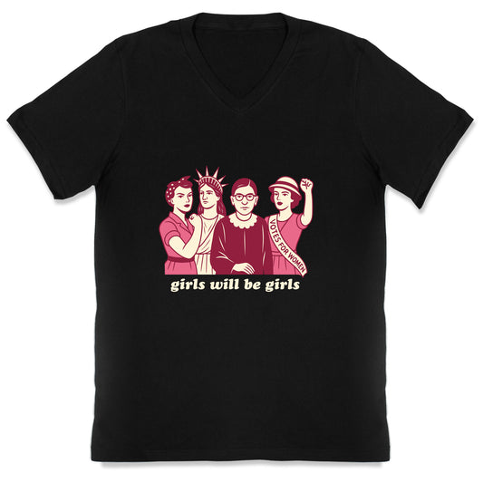 Girls Will Be Girls Fourth of July V-Neck