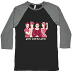 Girls Will Be Girls Fourth of July Baseball Tee