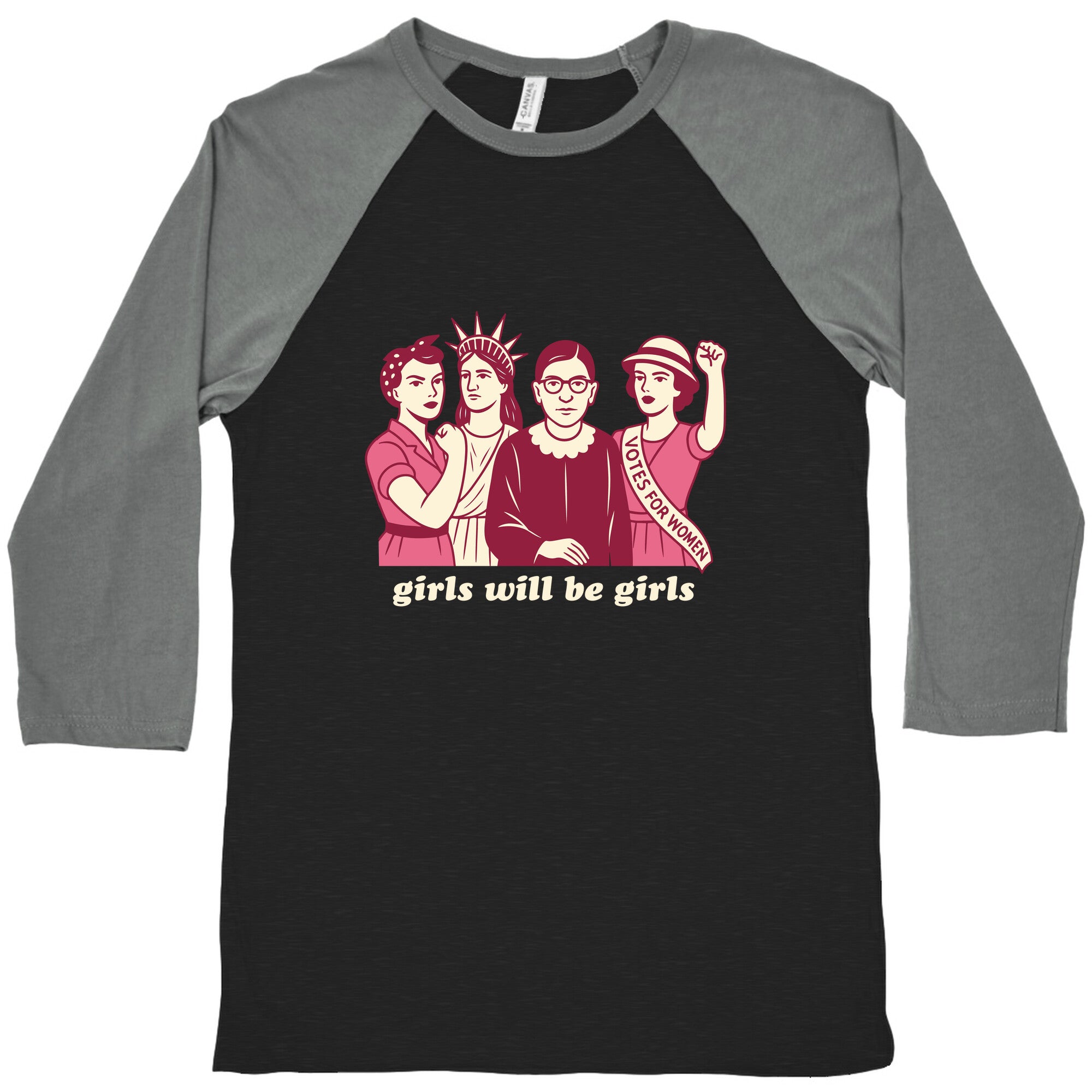 Girls Will Be Girls Fourth of July Baseball Tee