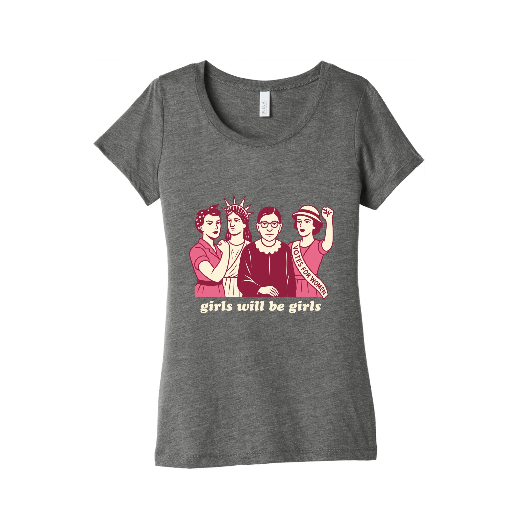 Girls Will Be Girls Fourth of July Womens Triblend Tee
