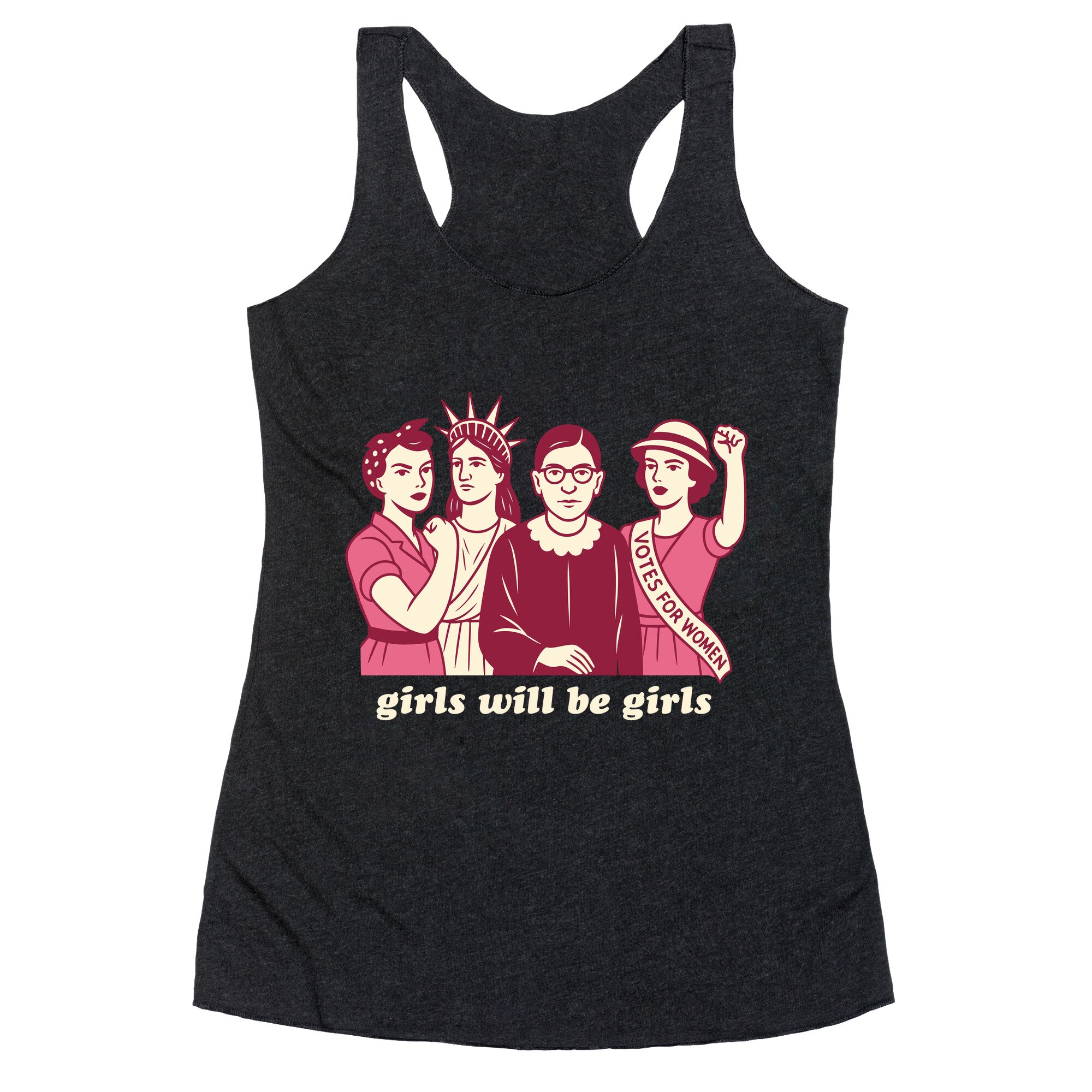 Girls Will Be Girls Fourth of July Racerback Tank