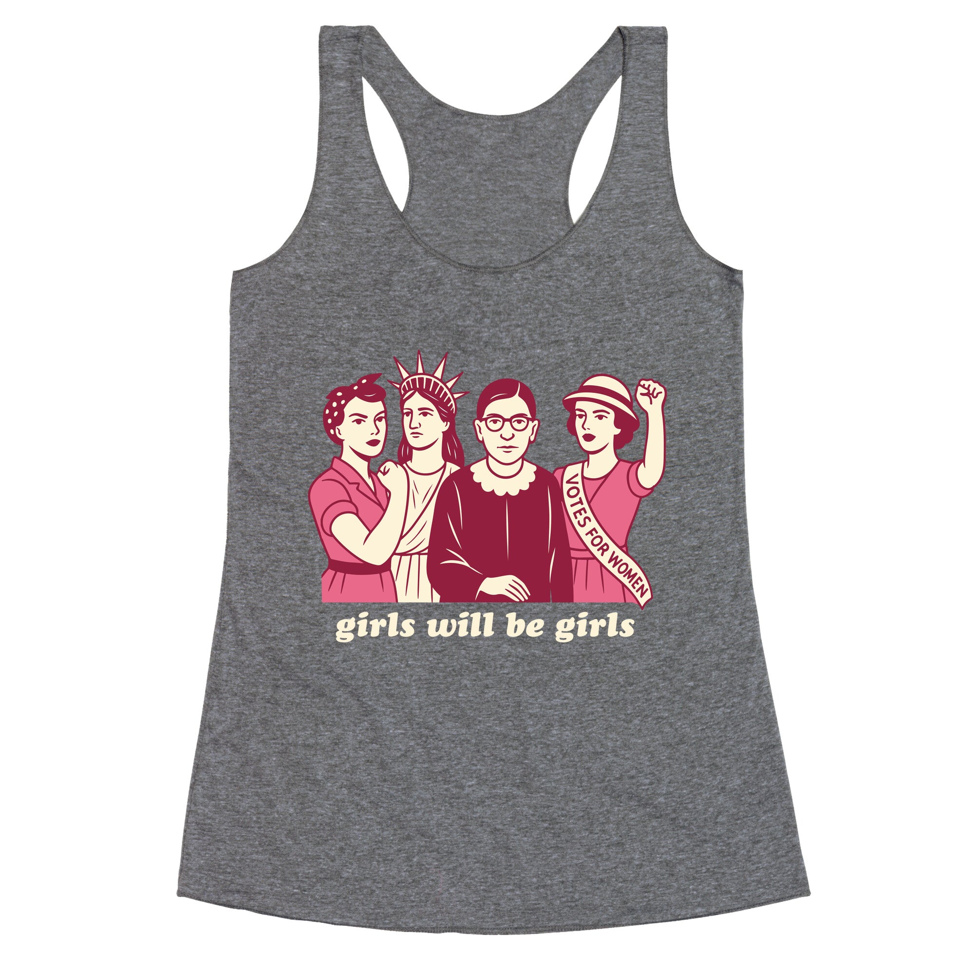 Girls Will Be Girls Fourth of July Racerback Tank