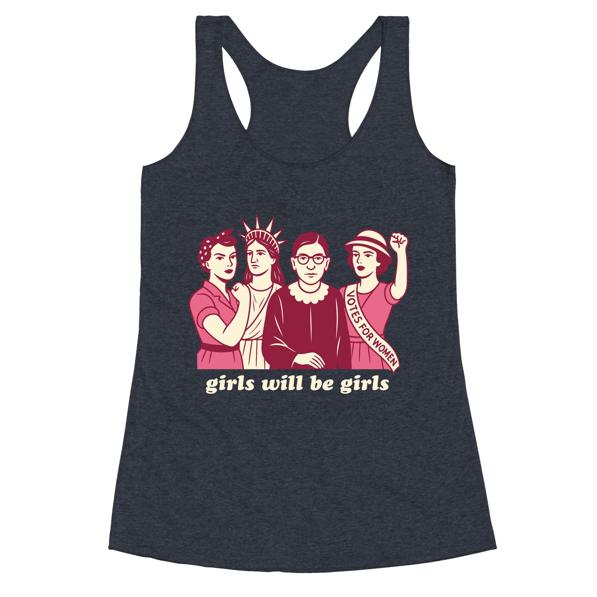 Girls Will Be Girls Fourth of July Racerback Tank