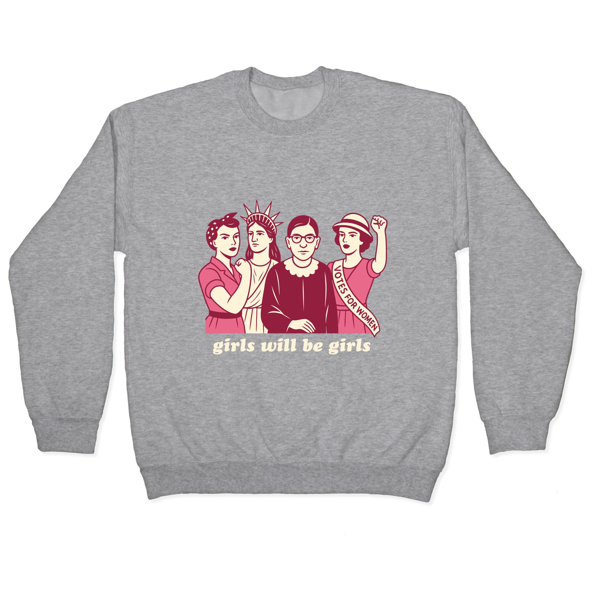 Girls Will Be Girls Fourth of July Crewneck Sweatshirt