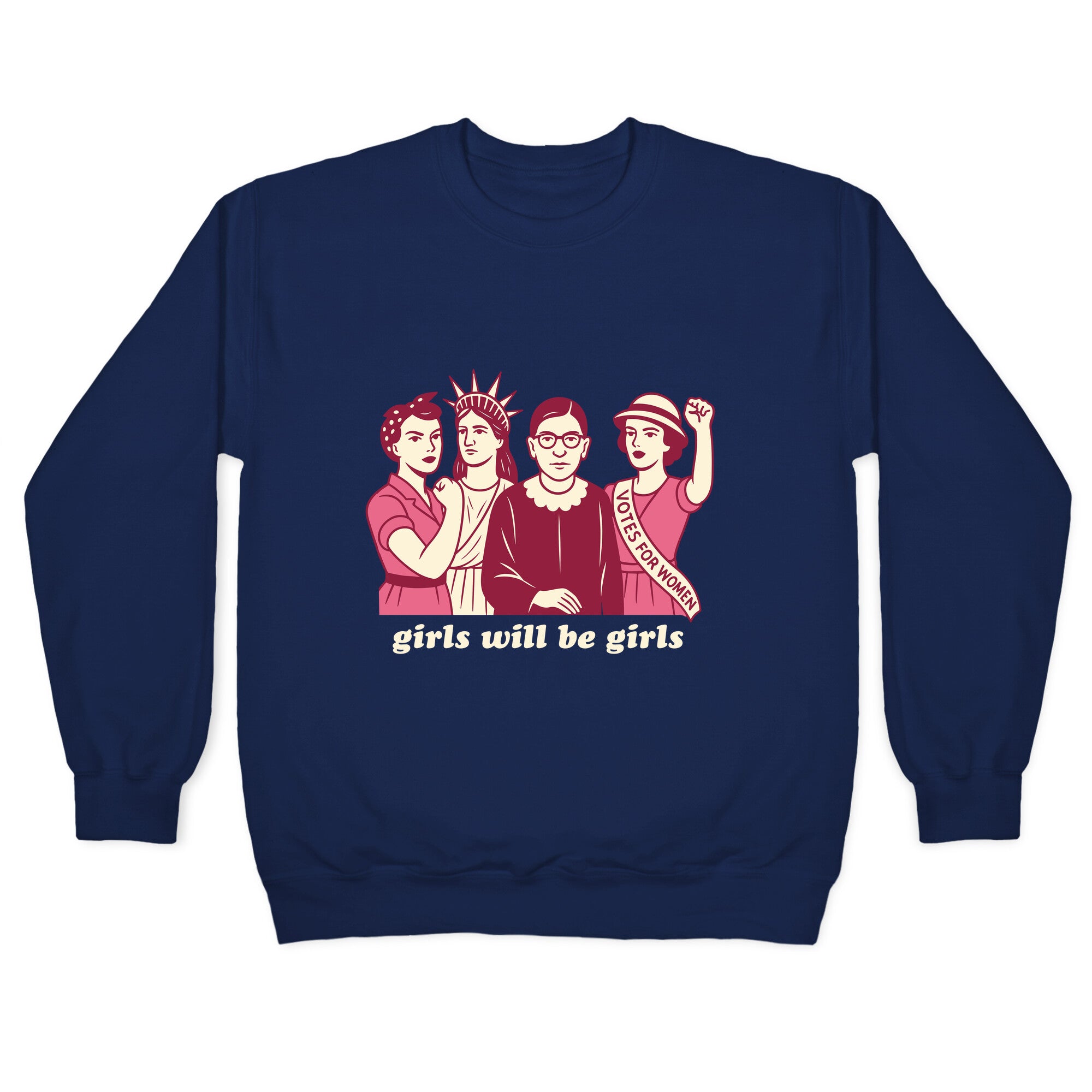 Girls Will Be Girls Fourth of July Crewneck Sweatshirt