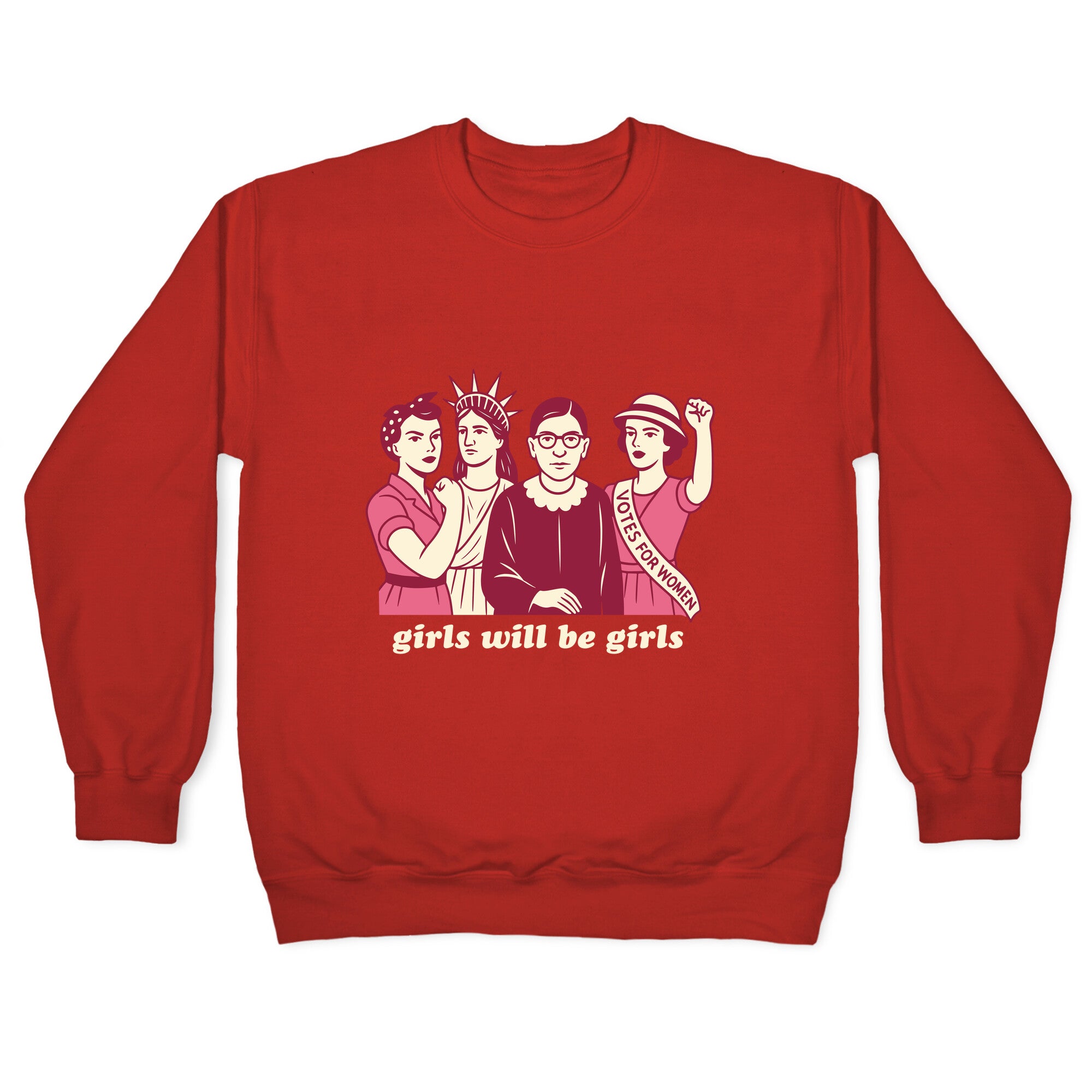 Girls Will Be Girls Fourth of July Crewneck Sweatshirt