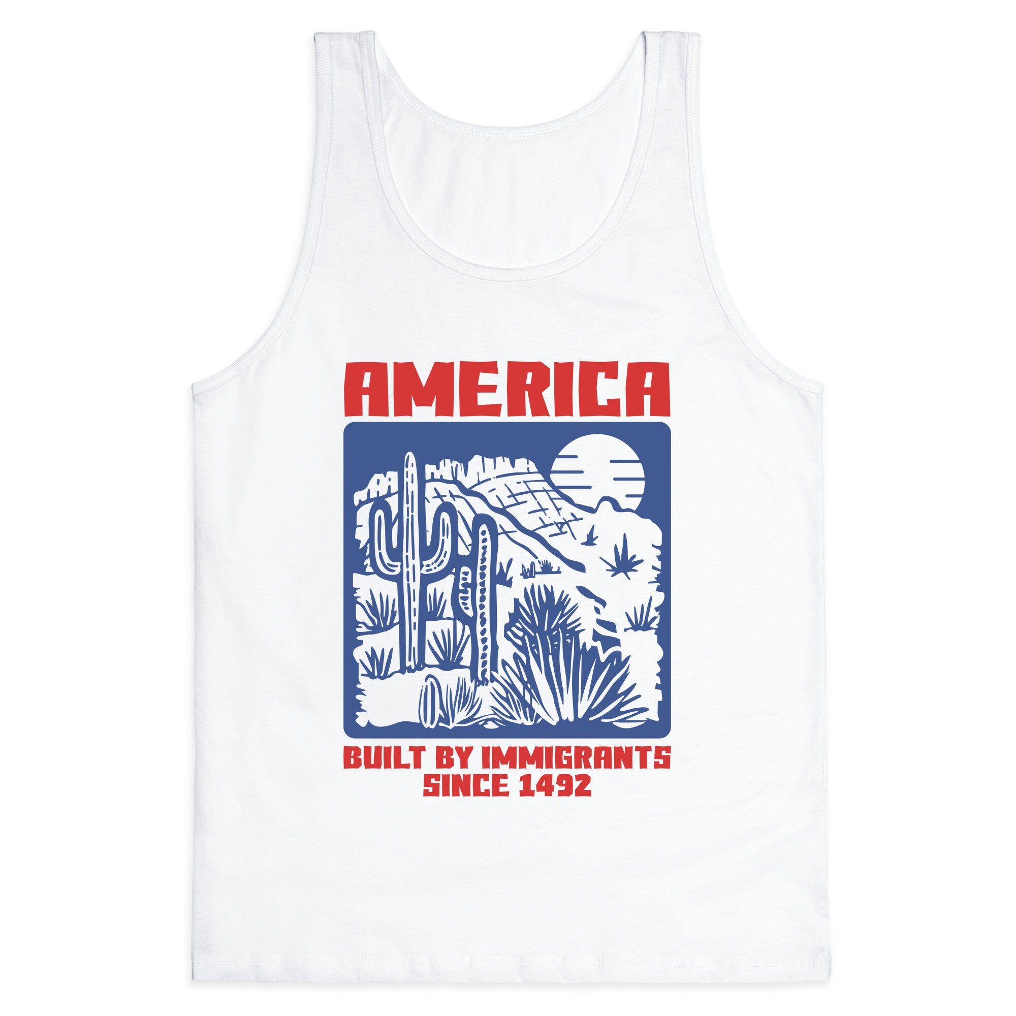 America Built By Immigrants July 4th Tank Top