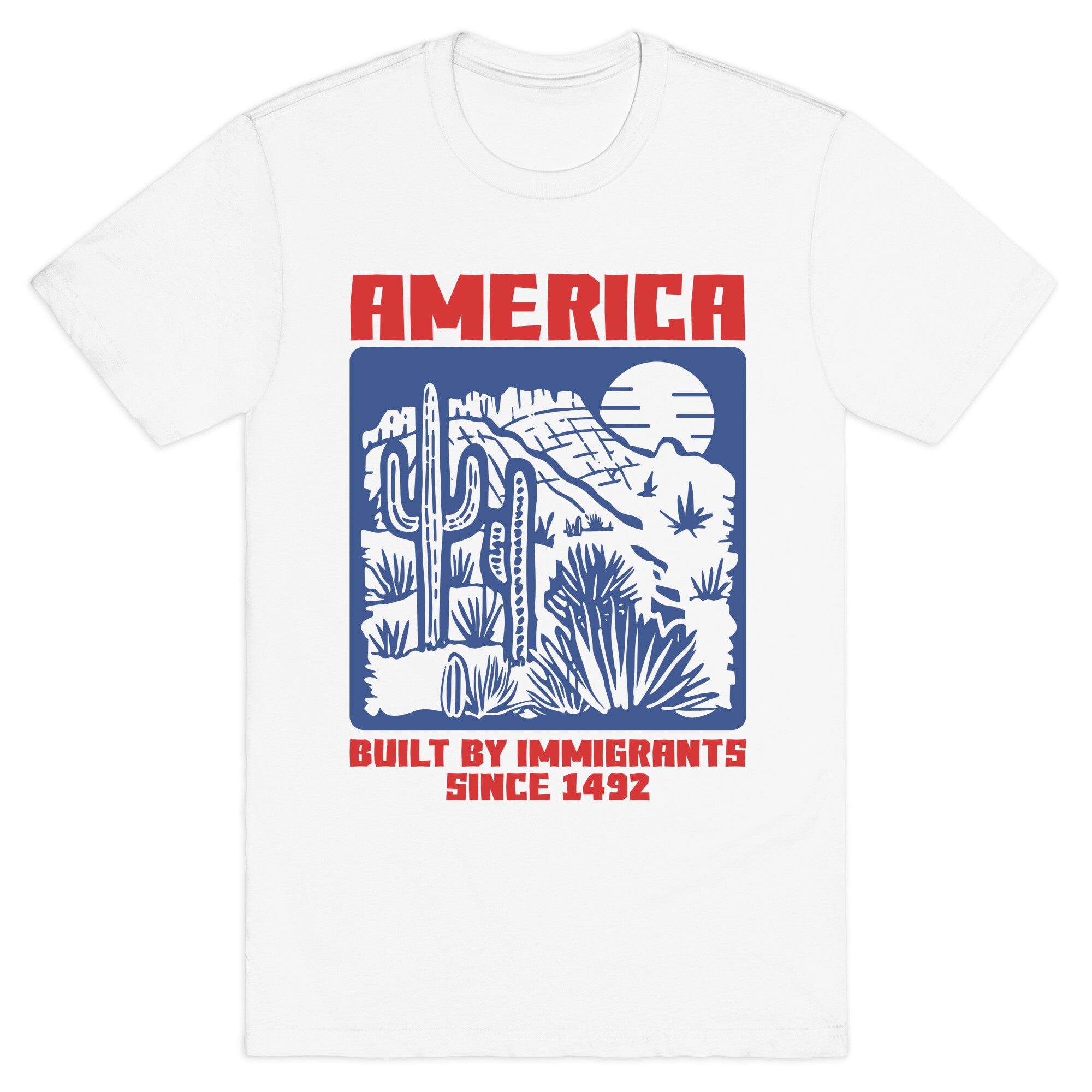 America Built By Immigrants July 4th T-Shirt