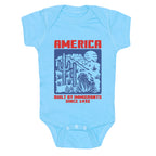 America Built By Immigrants July 4th Baby One-Piece