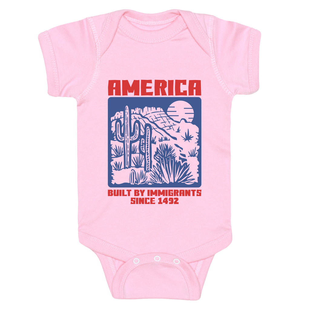 America Built By Immigrants July 4th Baby One-Piece