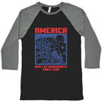 America Built By Immigrants July 4th Baseball Tee