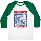 America Built By Immigrants July 4th Baseball Tee