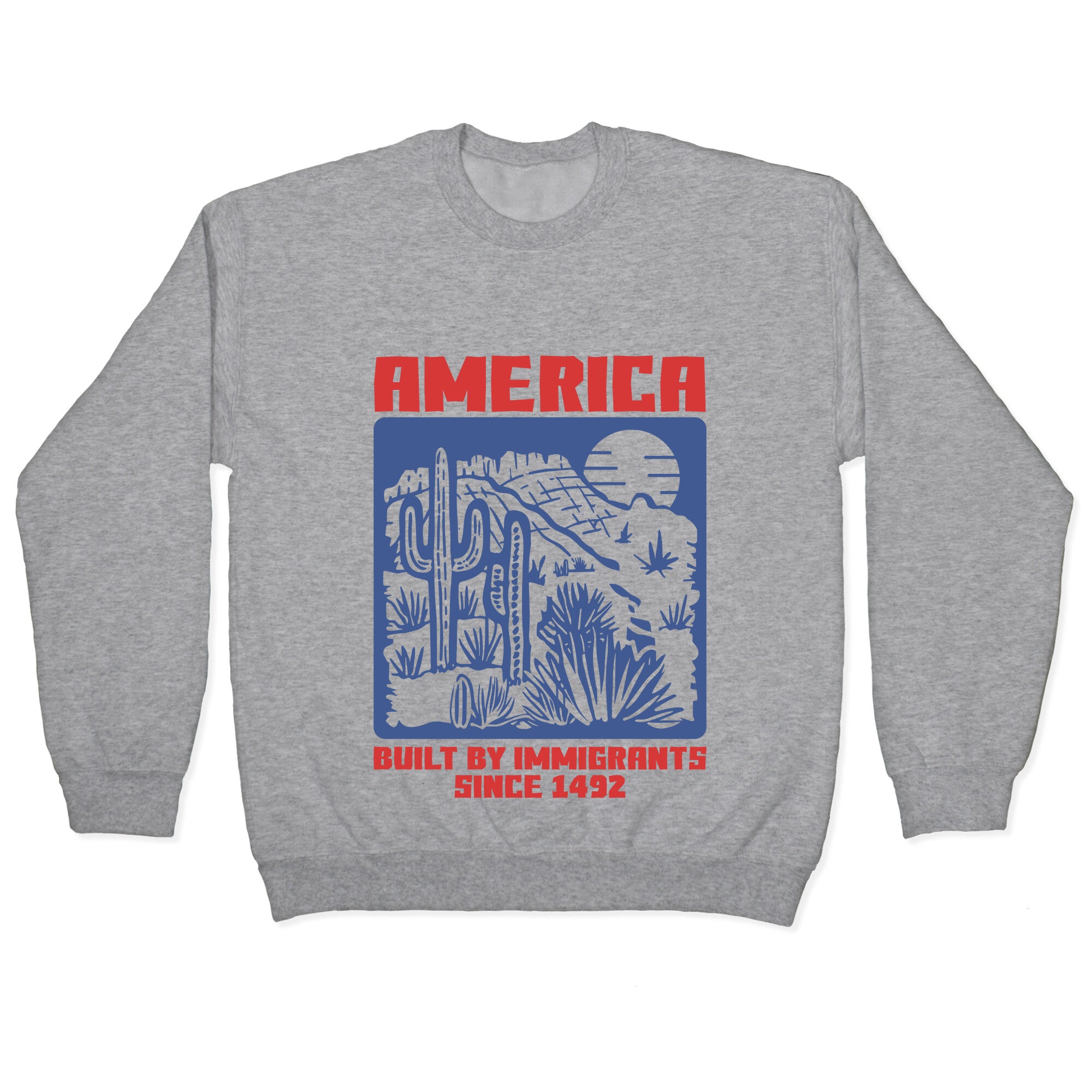 America Built By Immigrants July 4th Crewneck Sweatshirt