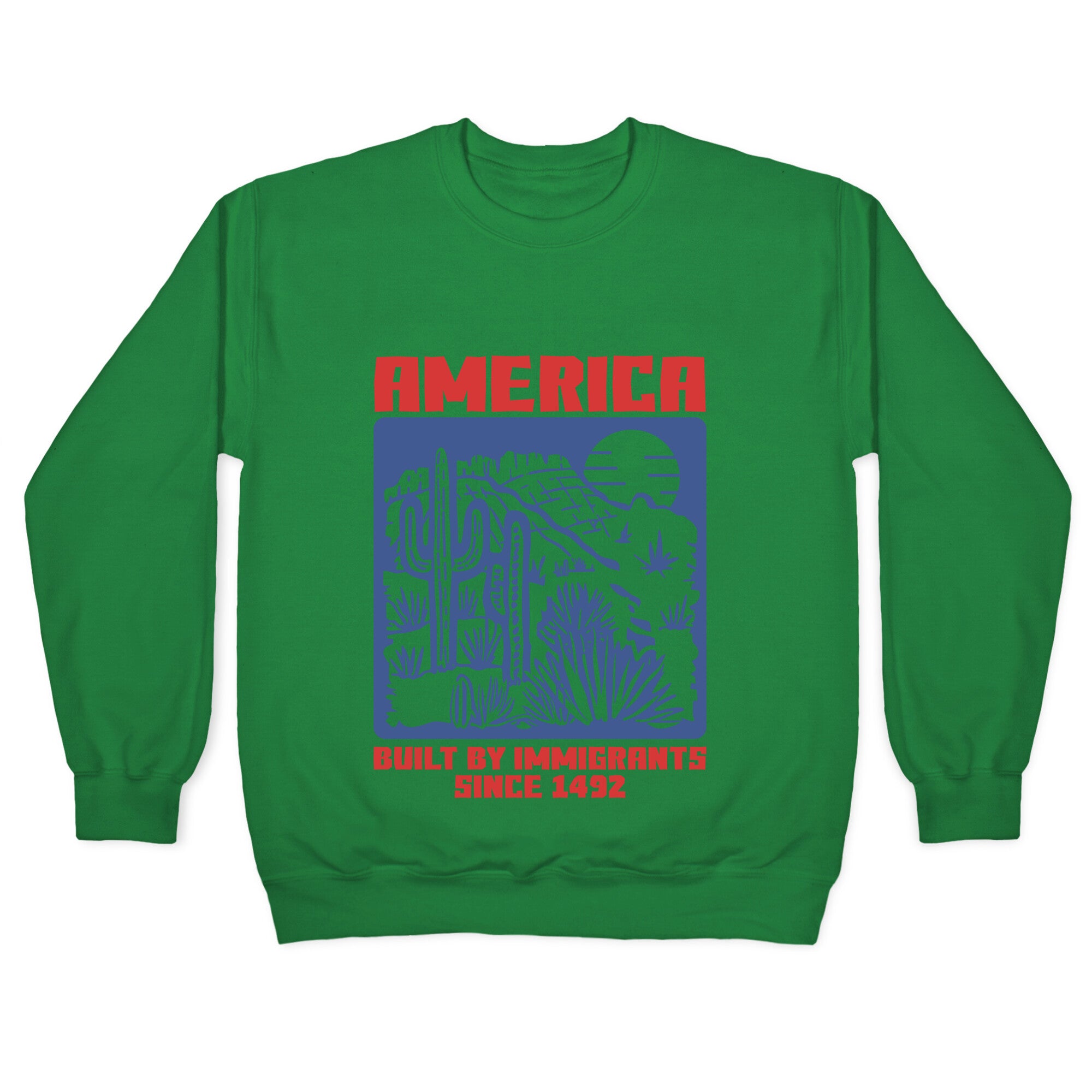 America Built By Immigrants July 4th Crewneck Sweatshirt