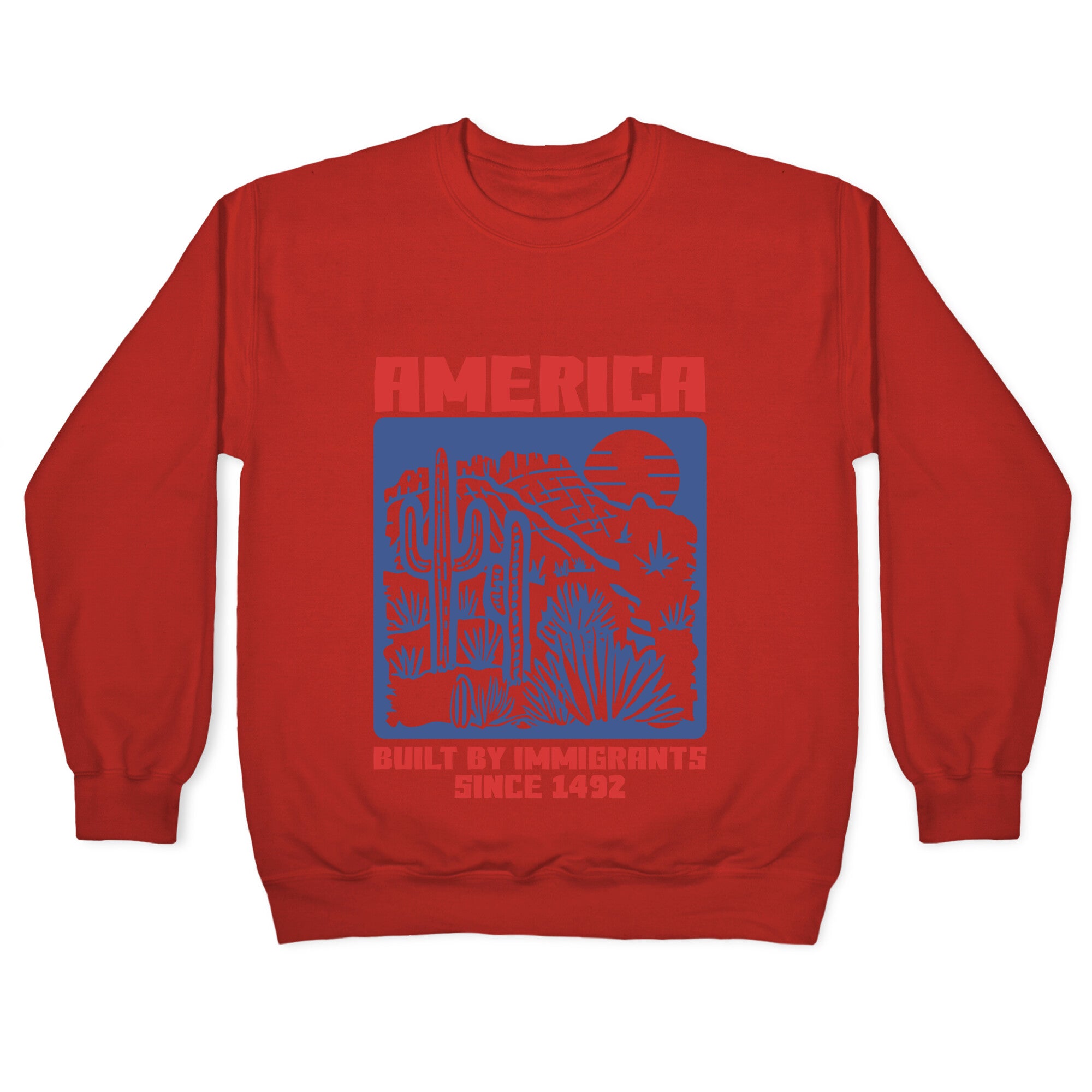 America Built By Immigrants July 4th Crewneck Sweatshirt