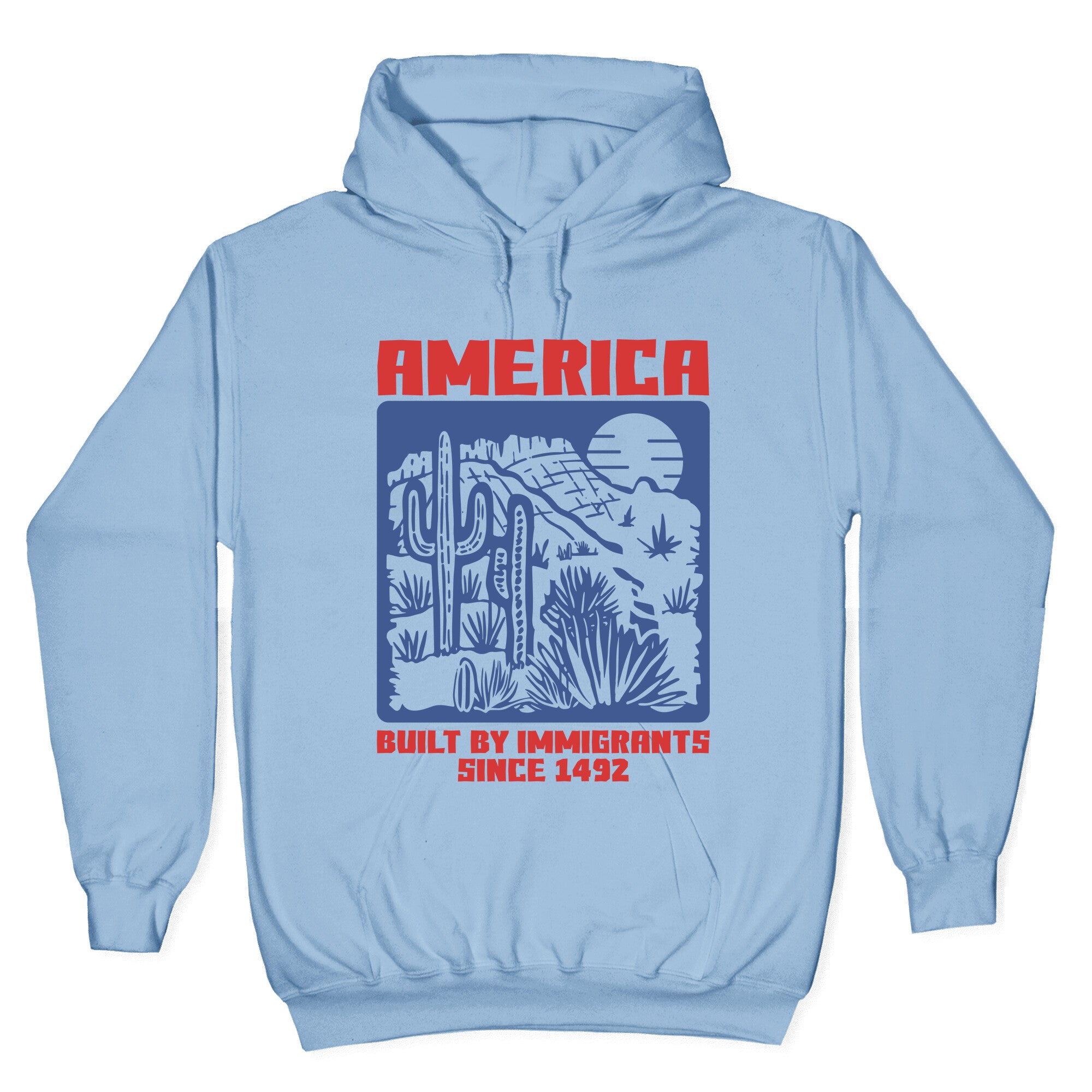 America Built By Immigrants July 4th Hoodie