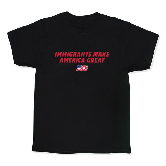 Immigrants Make America Great Flag Kids Tee