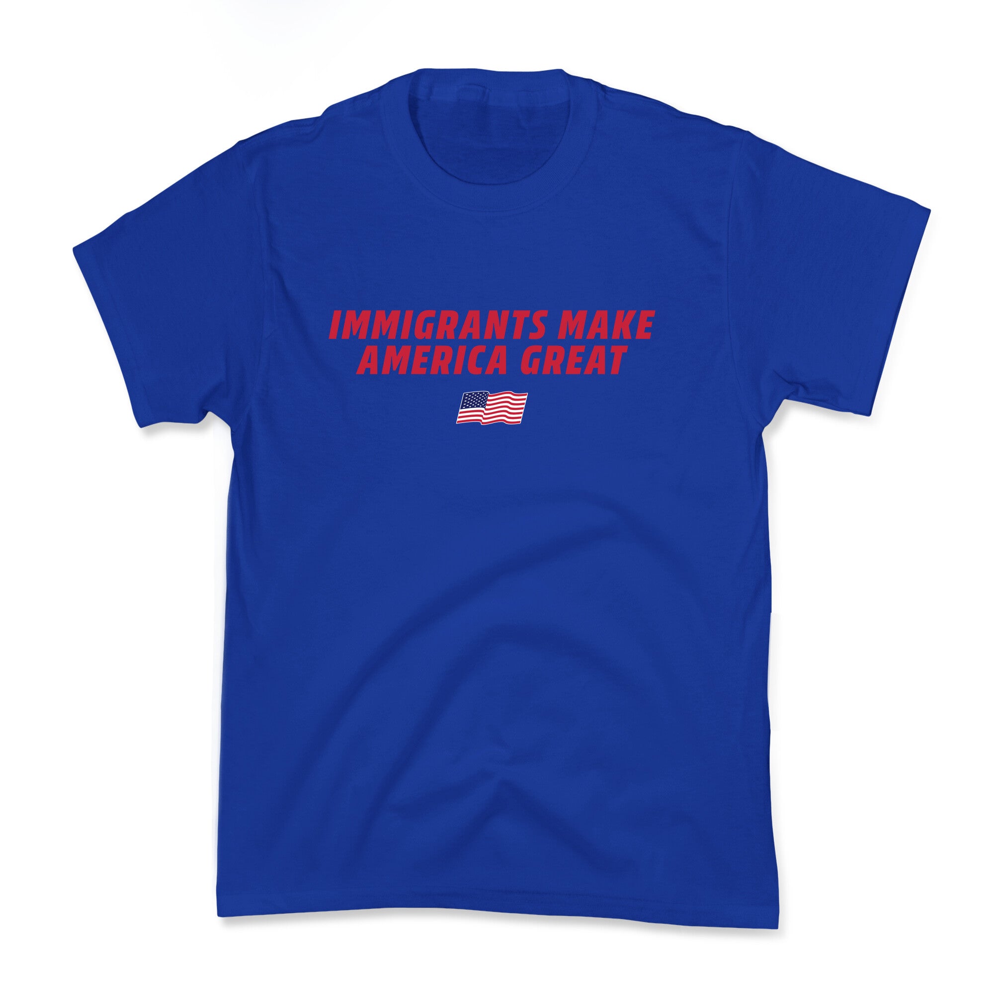 Immigrants Make America Great Flag Kids Tee