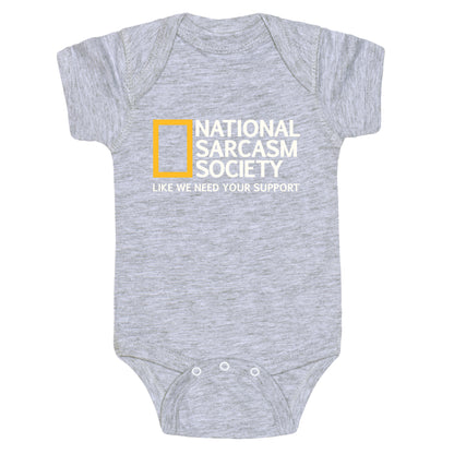 National Sarcasm Society Baby One-Piece