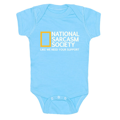 National Sarcasm Society Baby One-Piece
