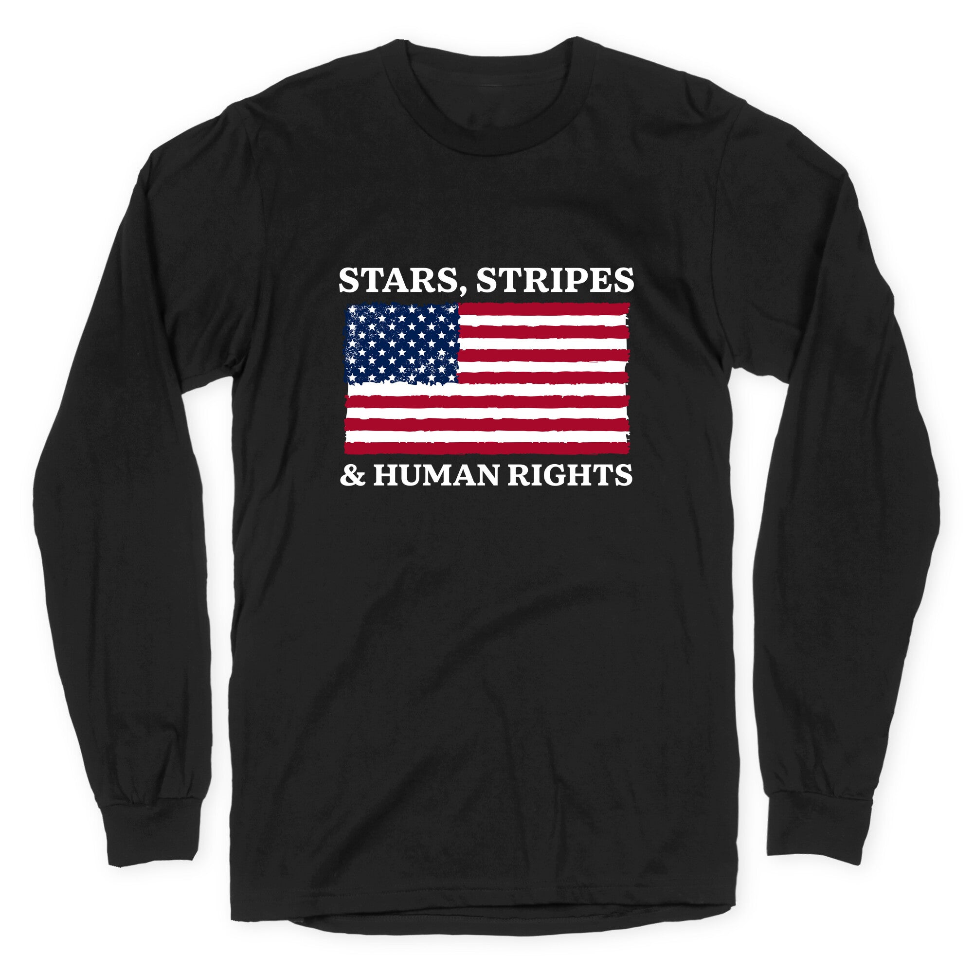 Stars Stripes And Human Rights Longsleeve Tee