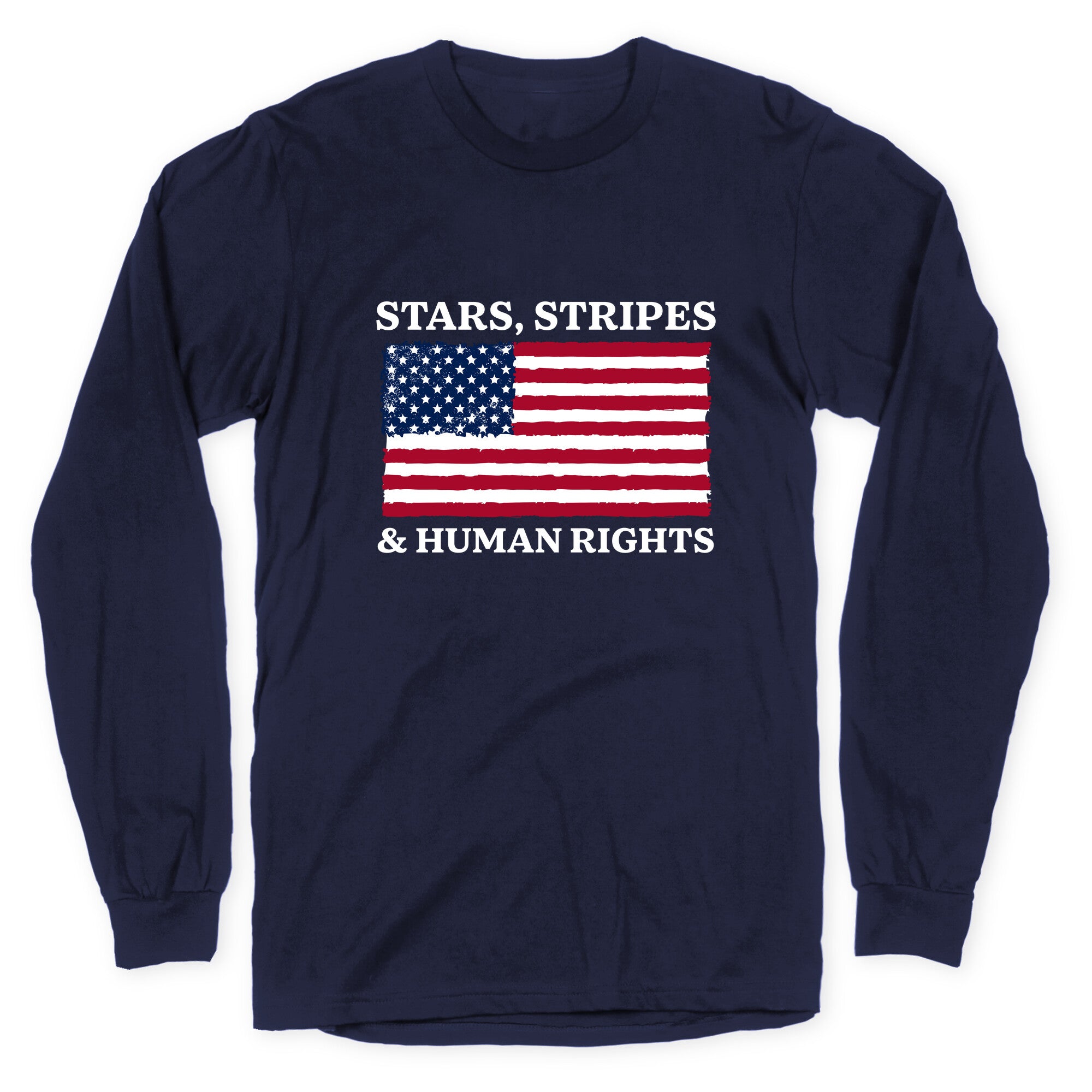 Stars Stripes And Human Rights Longsleeve Tee