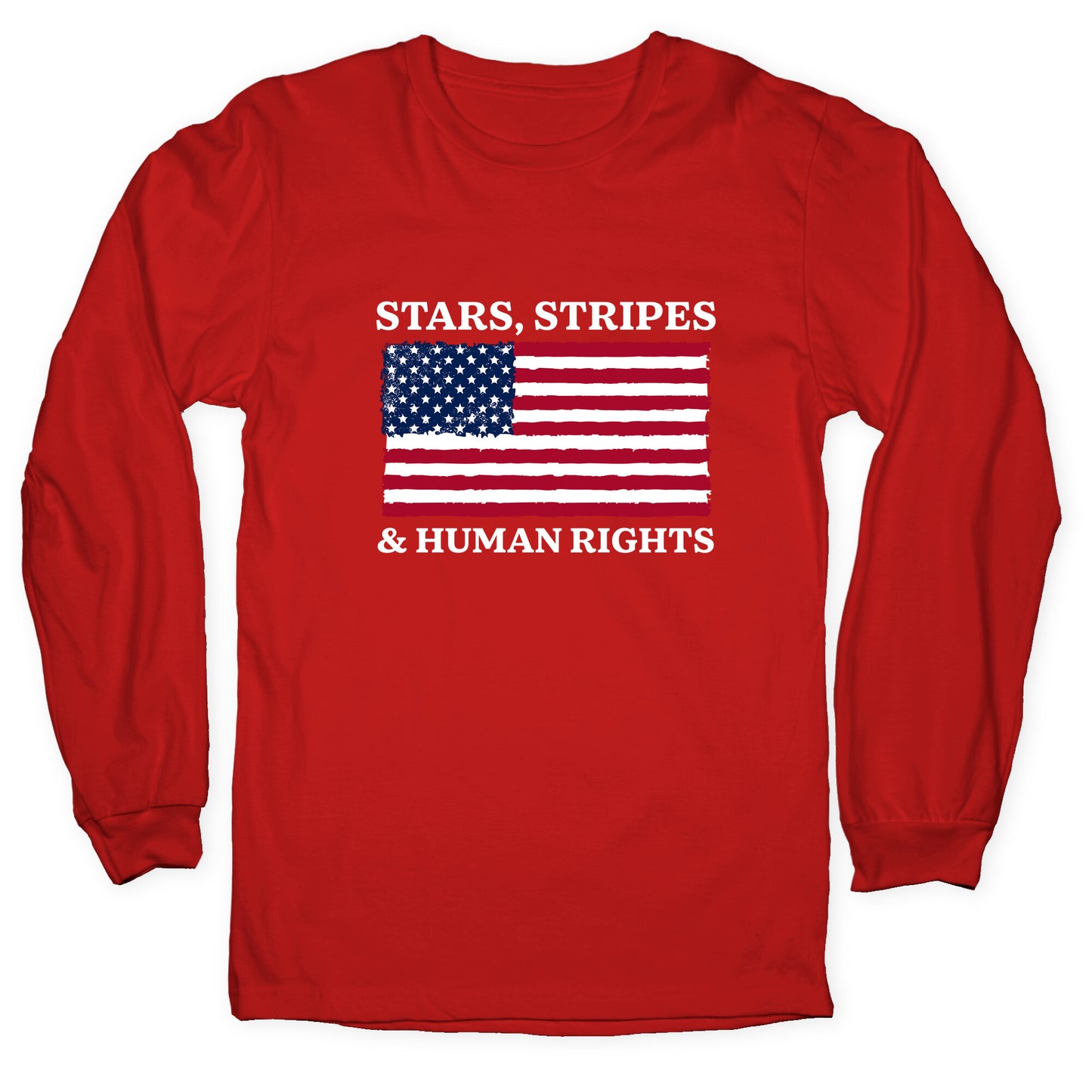 Stars Stripes And Human Rights Longsleeve Tee