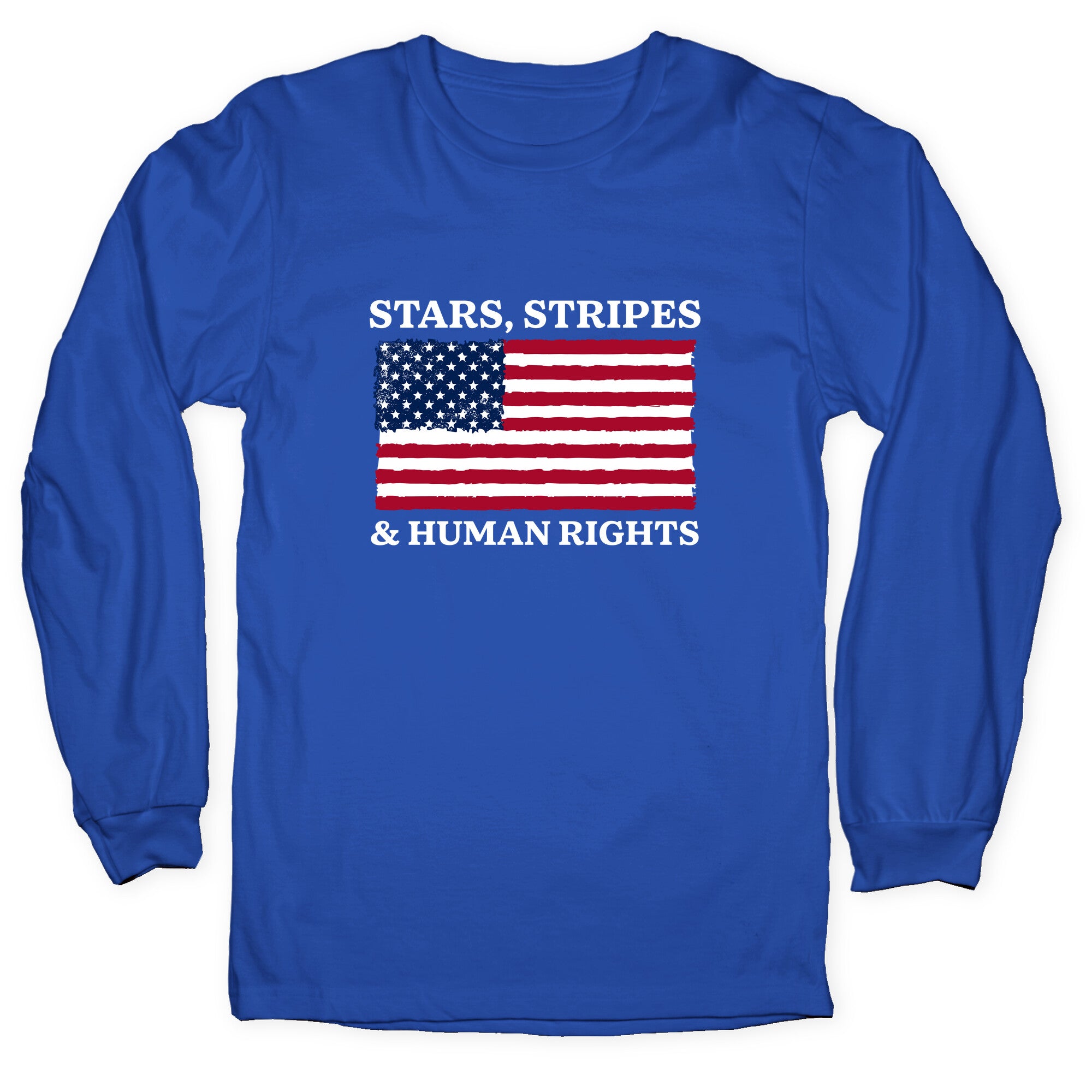 Stars Stripes And Human Rights Longsleeve Tee