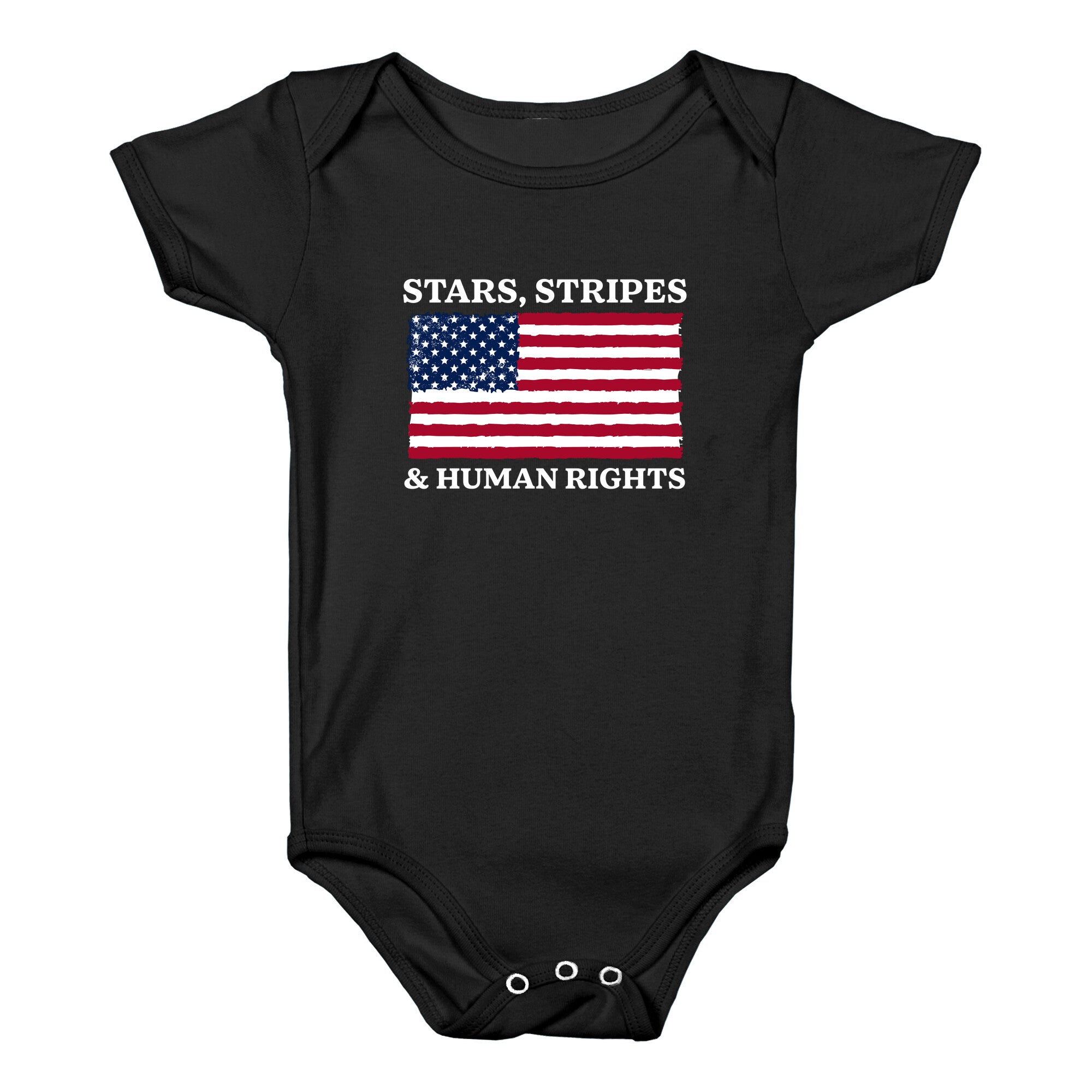 Stars Stripes And Human Rights Baby One-Piece