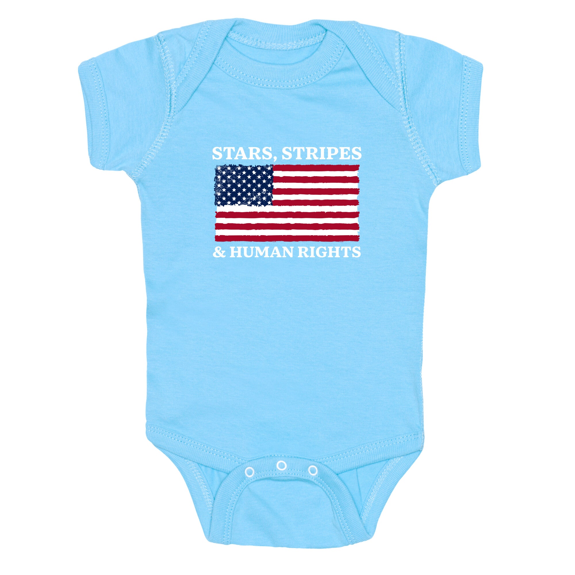 Stars Stripes And Human Rights Baby One-Piece
