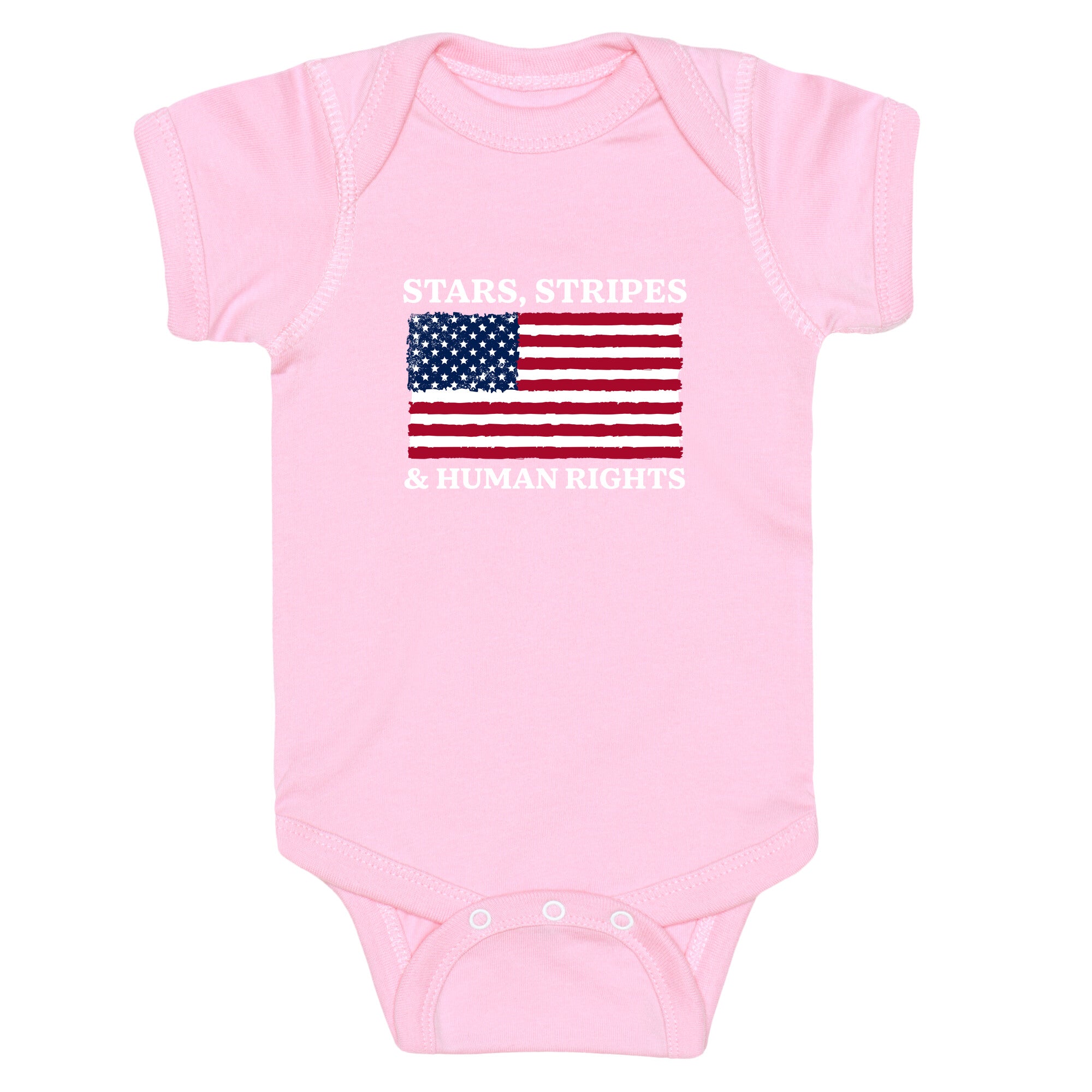 Stars Stripes And Human Rights Baby One-Piece