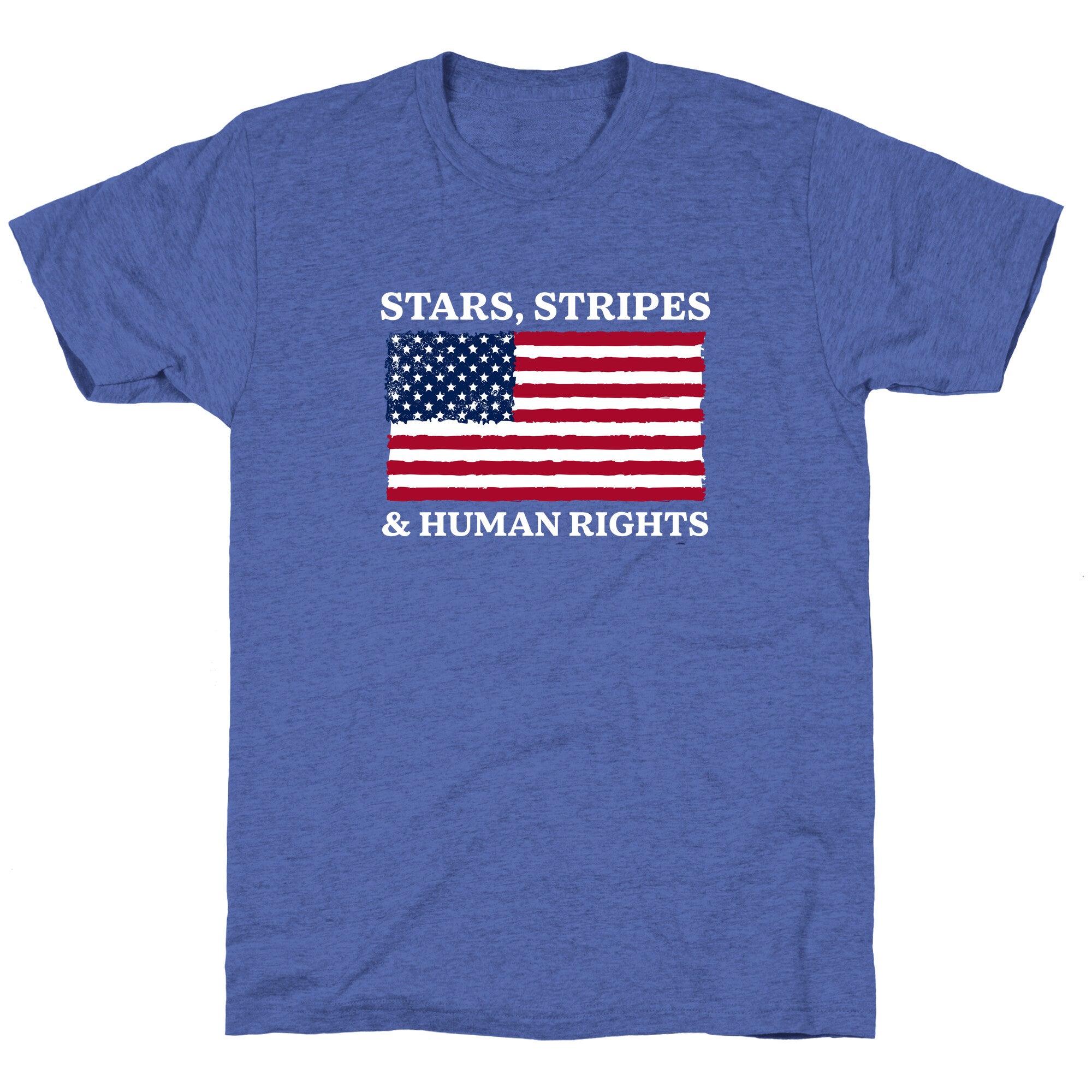 Stars Stripes And Human Rights Unisex Triblend Tee