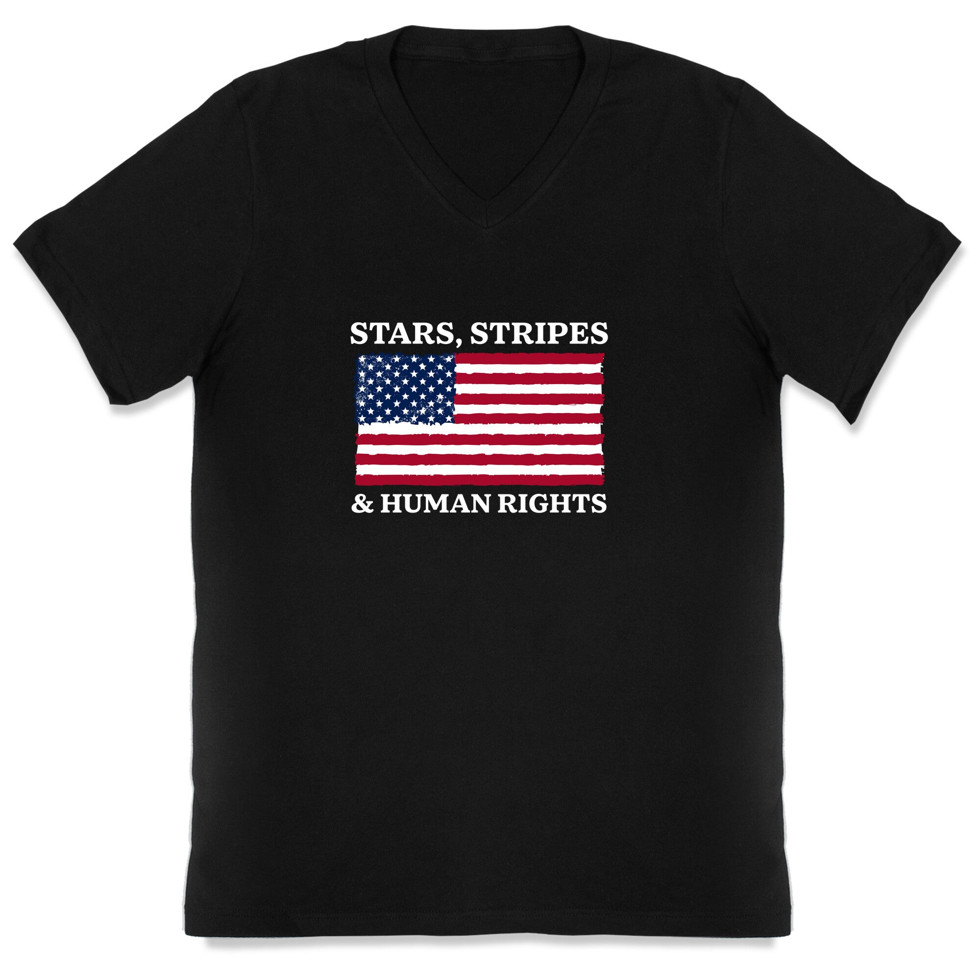 Stars Stripes And Human Rights V-Neck