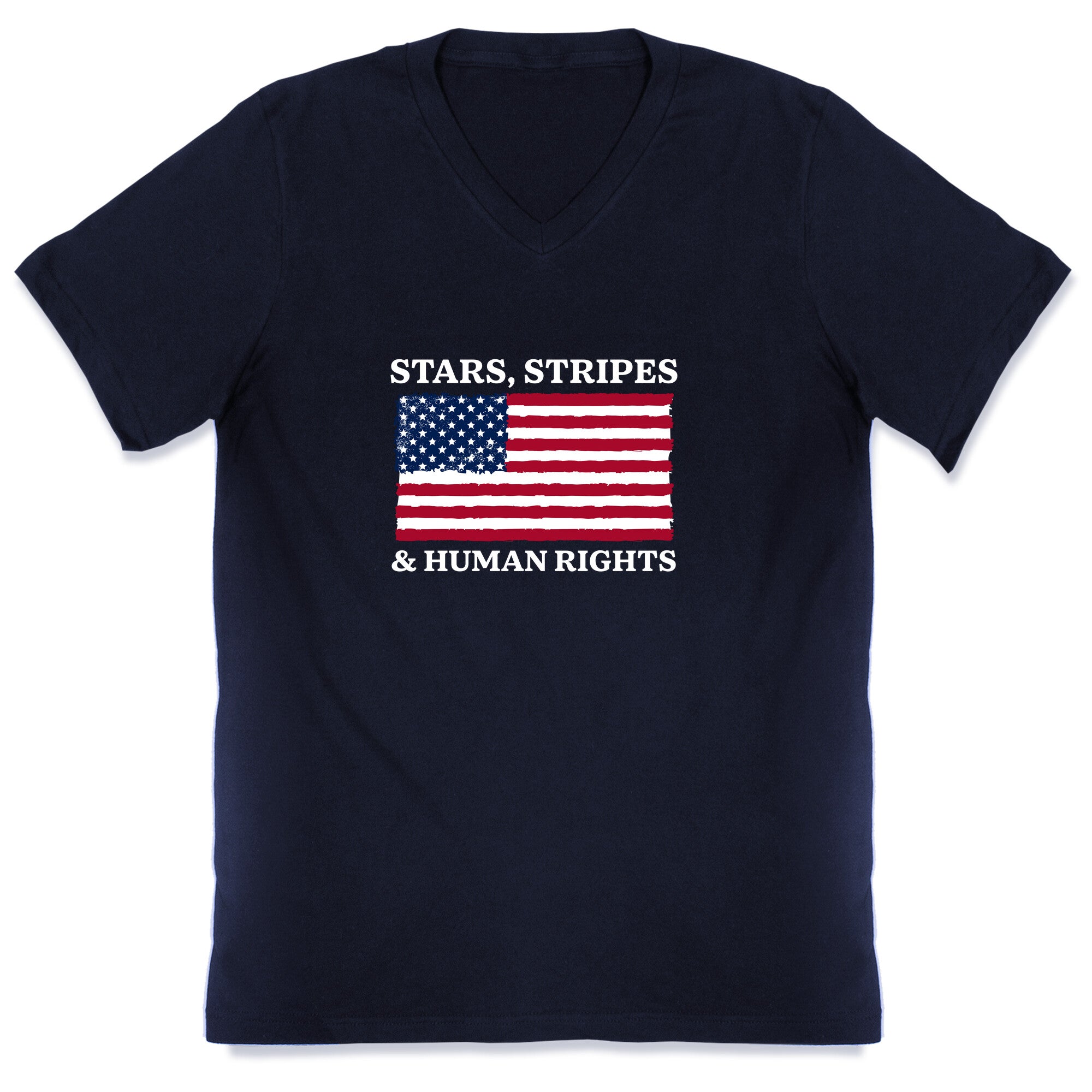Stars Stripes And Human Rights V-Neck