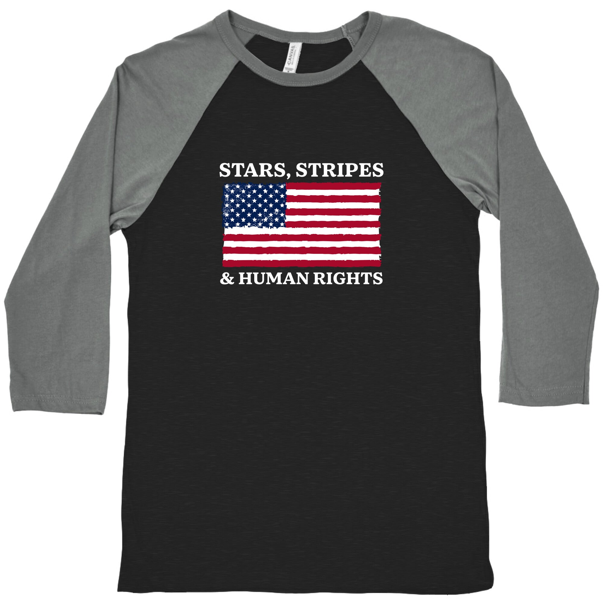 Stars Stripes And Human Rights Baseball Tee