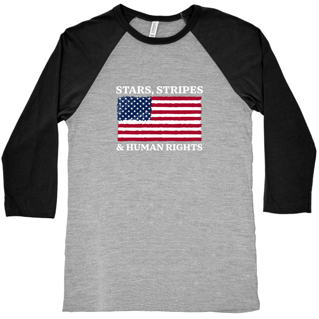 Stars Stripes And Human Rights Baseball Tee